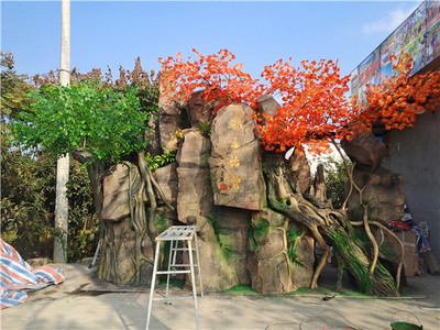 塑石假山 現代園林藝術的巧妙融合