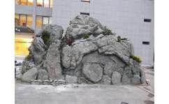 寧夏水泥假山廠家 軍藝雕塑引領(lǐng)水泥假山假樹批發(fā)新潮流